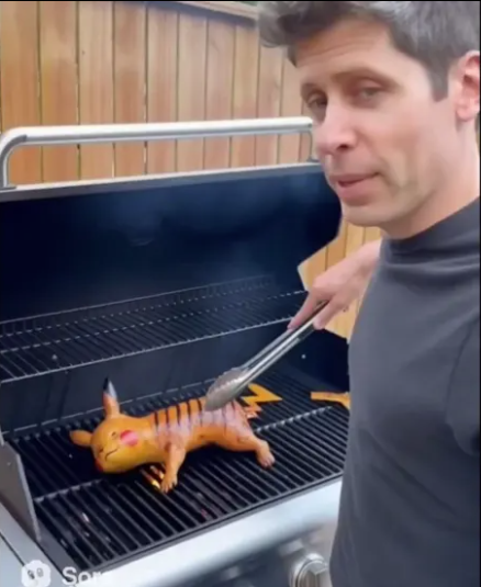 Sam bbqs a pikachu